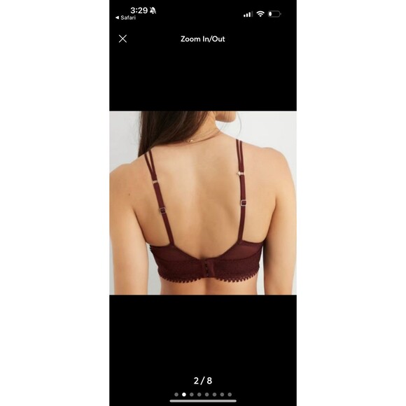 Aerie Real Power Wireless Push Up Joy Convertible Lace Bra Size 32C - Picture 2 of 12